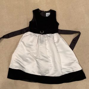 Girls black and white formal dress size 6